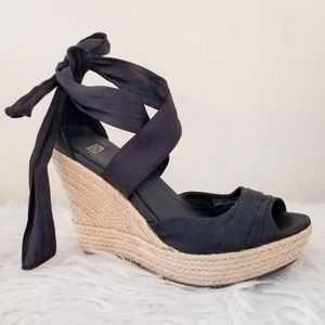 Ugg platform wedge espadrille strappy shoes